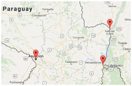 Mapa de Tiendas Chicco en Paraguay